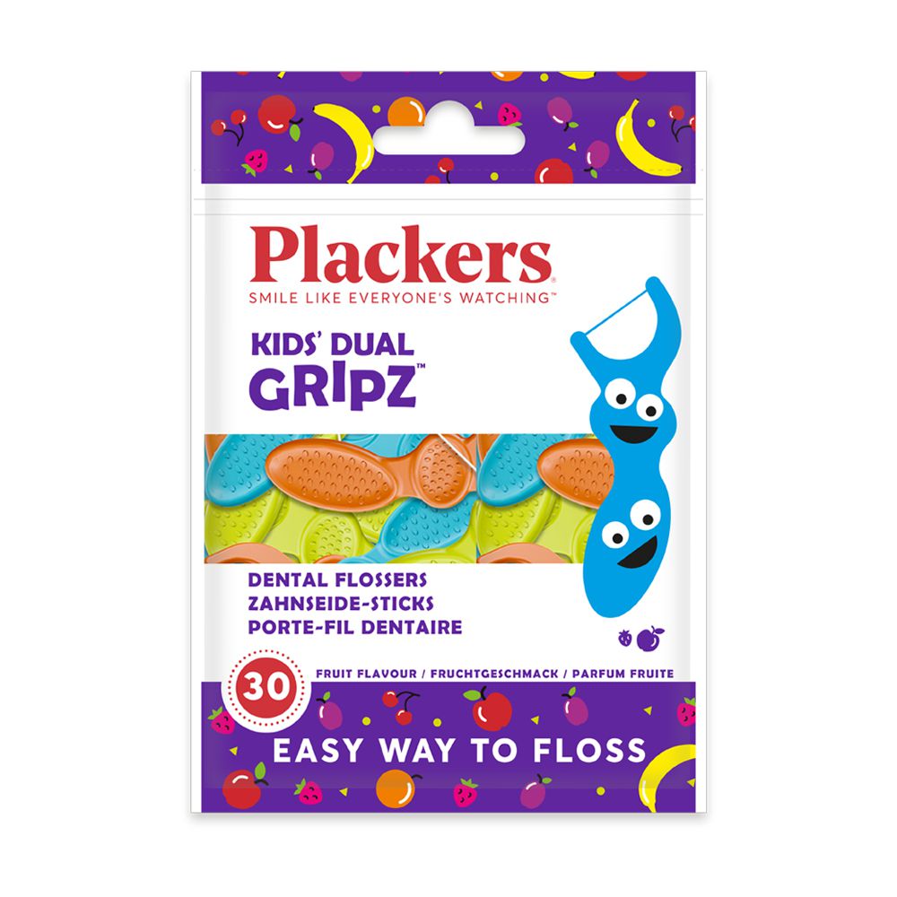 美國 Plackers 派樂絲 - 兒童果香含氟牙線棒-30入*3包入-共90支