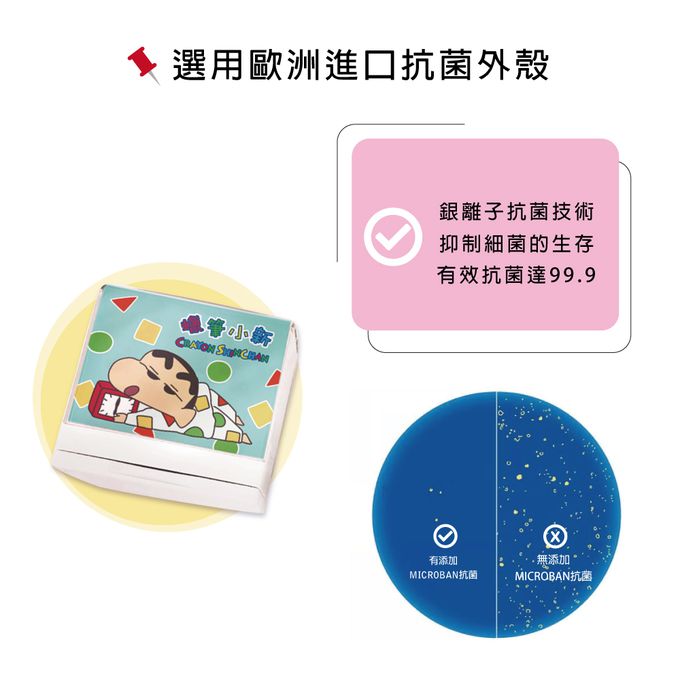 可愛卡通印章 - 布類專用連續回墨章-蠟筆小新-藍墨水 (2.7*1cm)