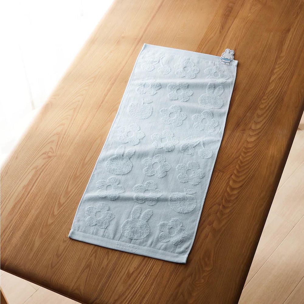 日本千趣會 - 米飛 日本製今治純棉長毛巾-藍 (34x80cm)