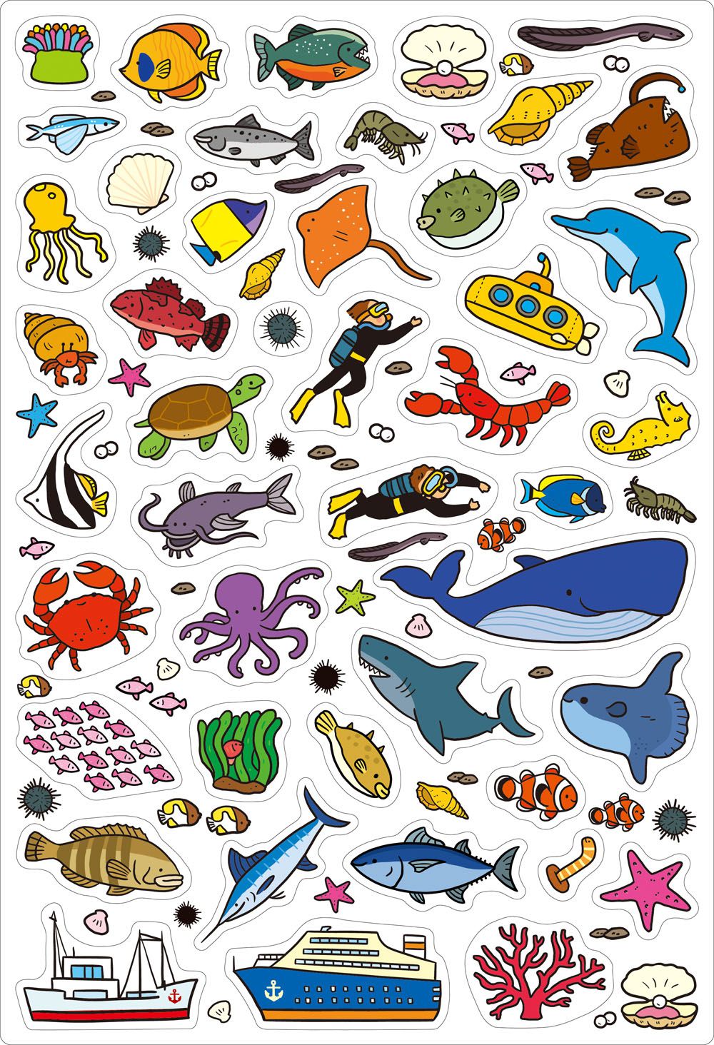 FOOD超人趣味磁鐵遊戲書-海洋世界