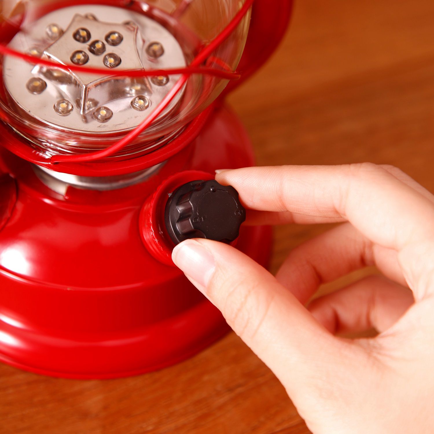 日本丸和 - 復古煤油燈造型LED露營燈-海軍藍 (12x9.5x21cm(含提把27cm))