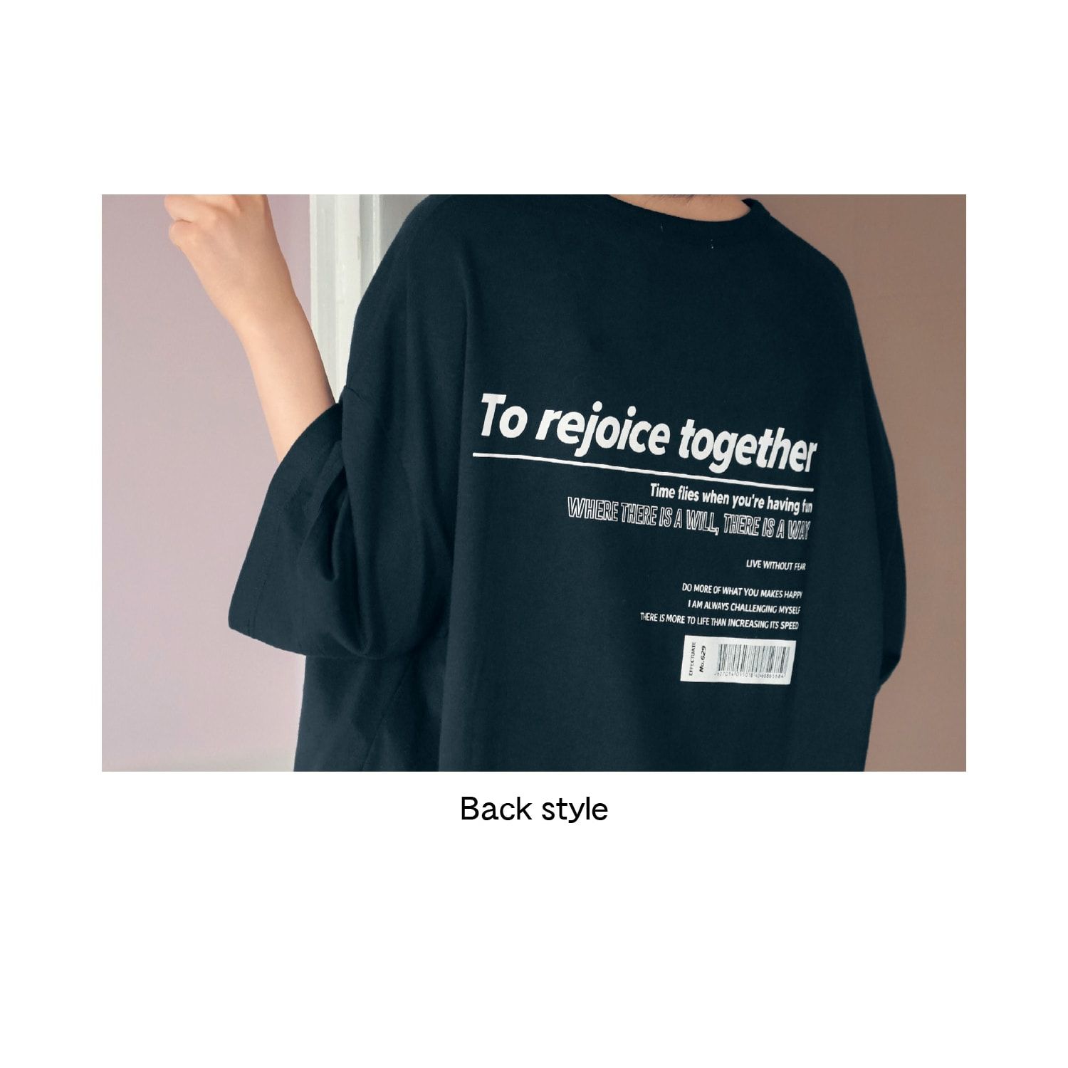 日本 Papel lapiz - 袖子開叉愛心印花寬鬆短袖上衣-米白