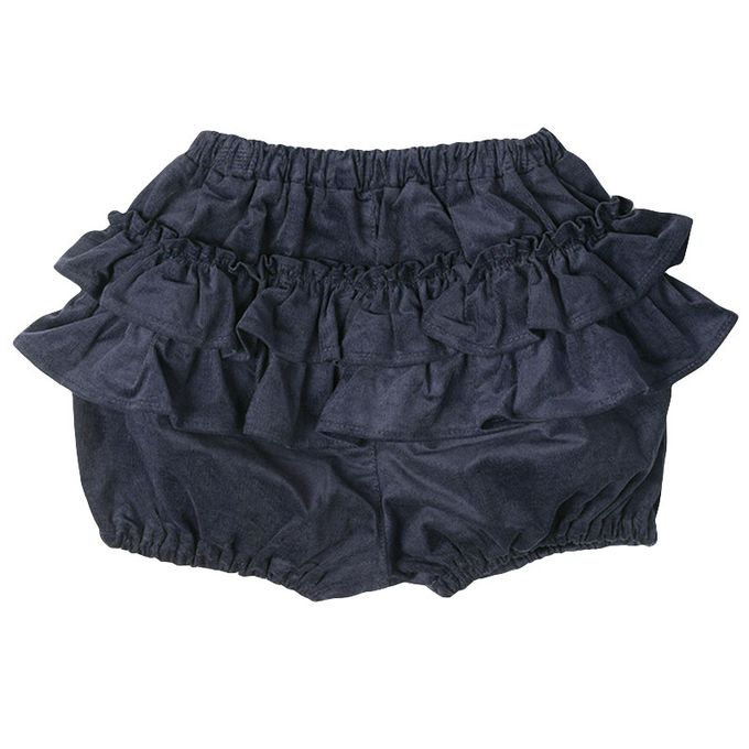 akachan honpo - 短褲-臀部荷葉邊-深藍色