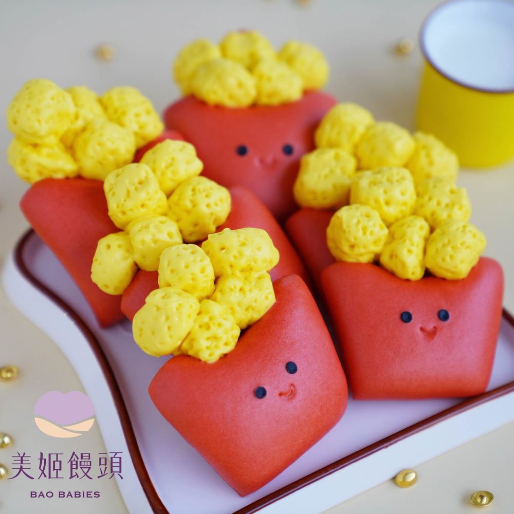 開運爆米花鮮乳造型饅頭-40g/顆*6入裝