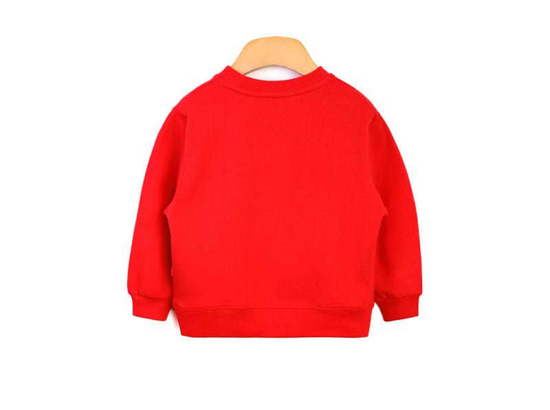 韓國 OZKIZ - 閃亮變色長袖大學T-火箭紅