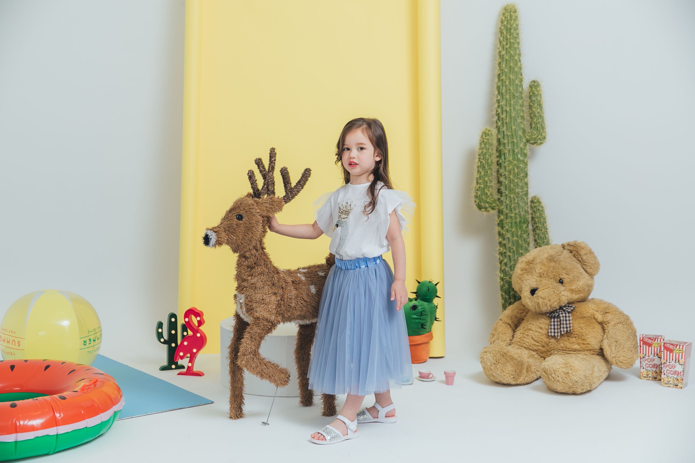 Peachy - 北鼻款*獨家訂製綿柔法式浪漫三層蓬紗裙-三層蓬版-仙杜瑞拉藍