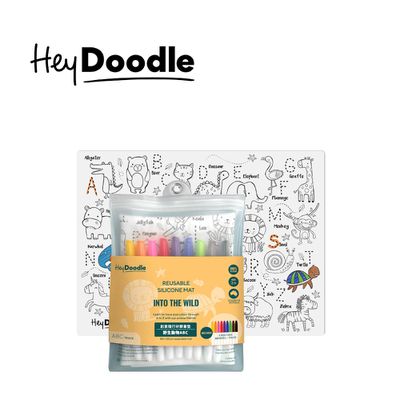 HeyDoodle - 澳洲 創意隨⾏矽膠畫墊-野⽣動物 ABC