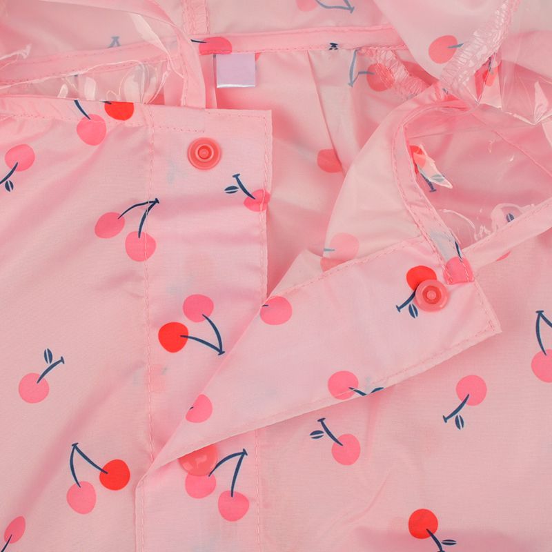 akachan honpo - 強力防潑水雨衣-櫻桃-粉紅色