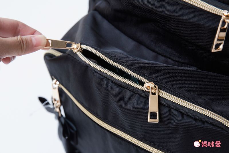 日本 Fuente - [超輕量] 簡約蝴蝶結機能收納後背包-迷霧藍 (26x41x14cm)