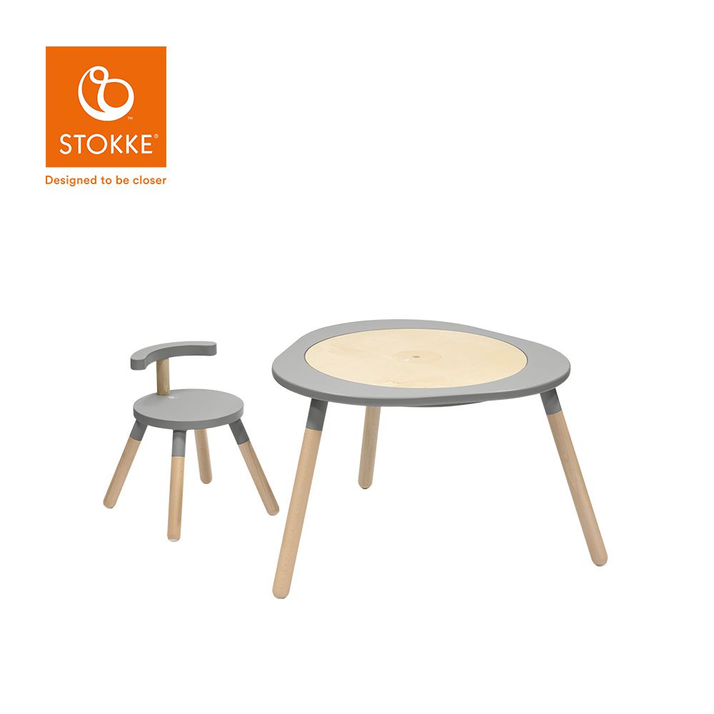 Stokke - 挪威 MuTable V2 多功能遊戲桌入門組 (一桌一椅)-風暴灰