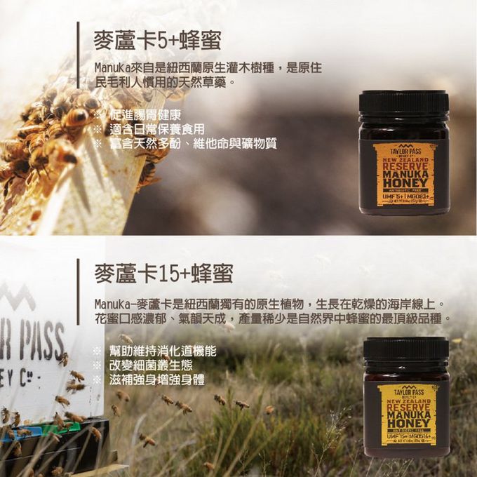 壽滿趣 - TaylorPass紐西蘭活性麥蘆卡蜂蜜 UMF5+-250公克