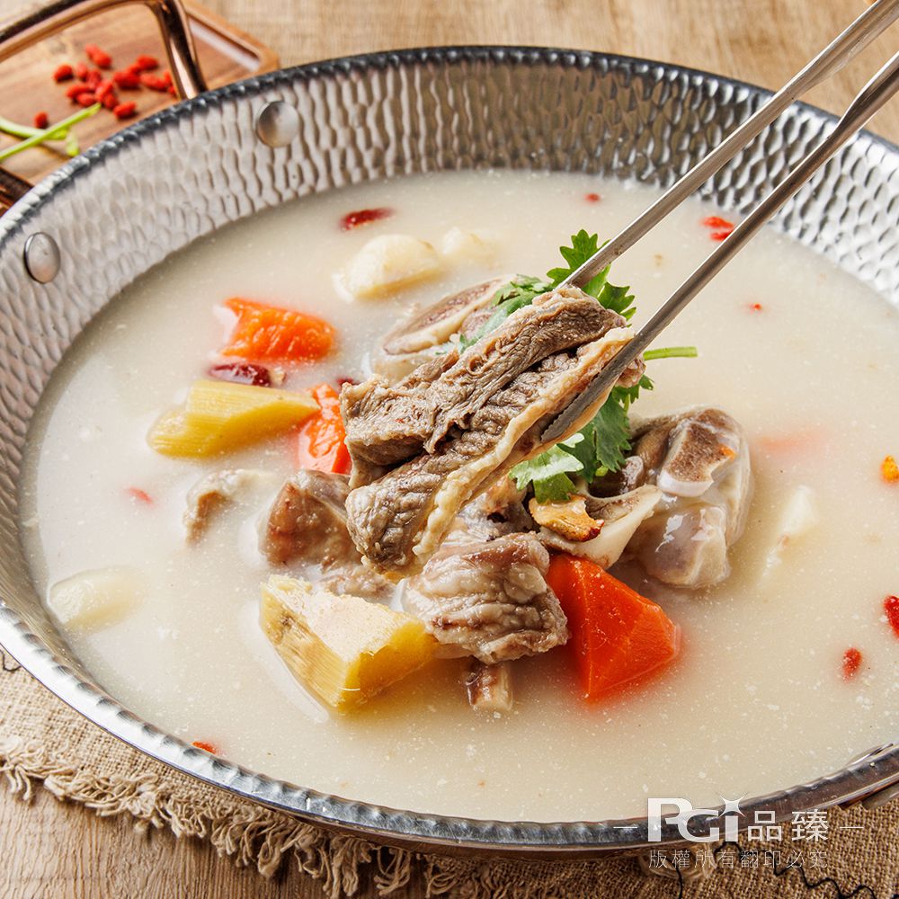 胡椒雙鍋饗宴(經典胡椒豬肚雞鍋+竹蔗羊肉爐)-1100g