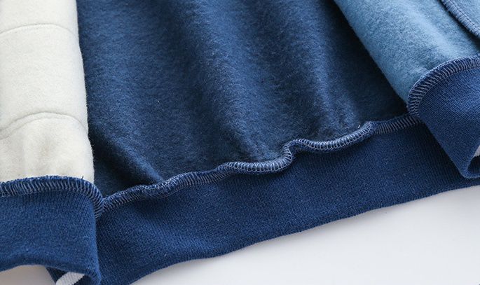 WELLKIDS - 加絨拼色休閒棒球外套-萌萌動物-藍+白