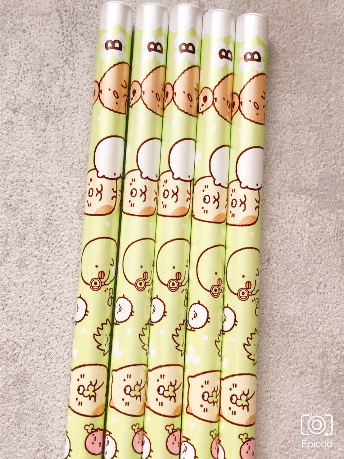 SANRIO - 日本製角落生物鉛筆5入組-綠-B筆芯