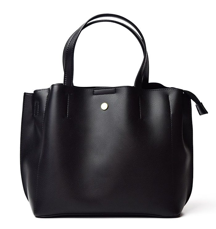 日本 Legato Largo - 輕量PU時尚大容量斜背肩背包-BK黑色 (21x32x13cm 肩背約88~122cm)