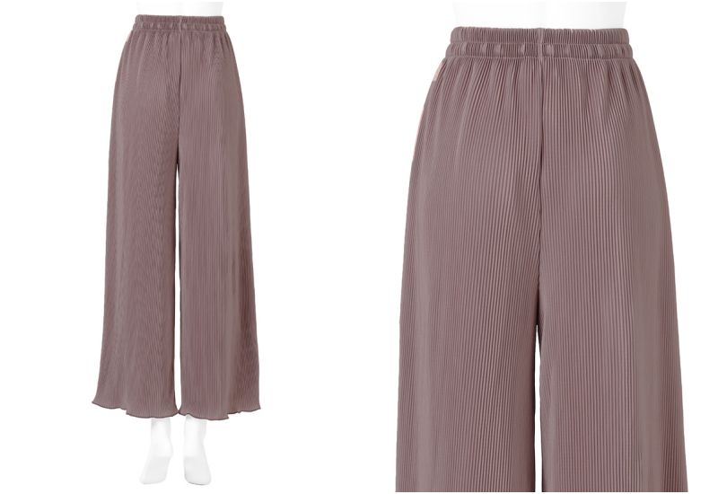 日本 GRL - 慵懶垂墜羅紋寬褲-星塵綠