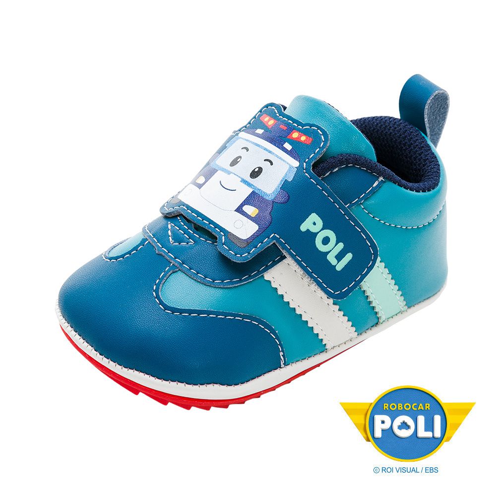 POLI 波力救援小英雄 - POLI 童鞋 超細纖維寶寶鞋 POKK34246-柔軟舒適鞋墊-土耳其藍-(寶寶段)