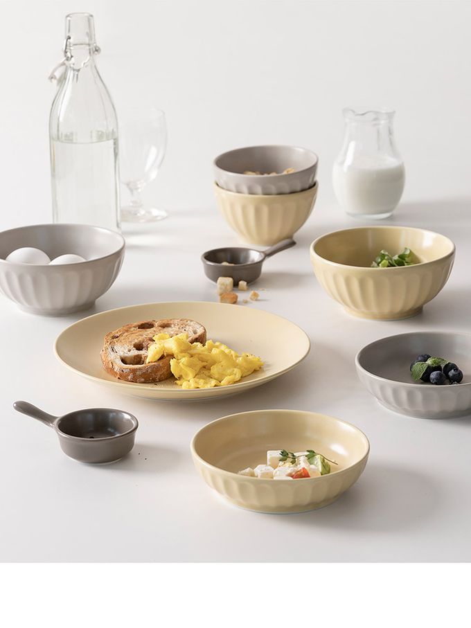 韓國 SSUEIM - Mild Matte系列溫柔時光陶瓷碗盤餐具9件組