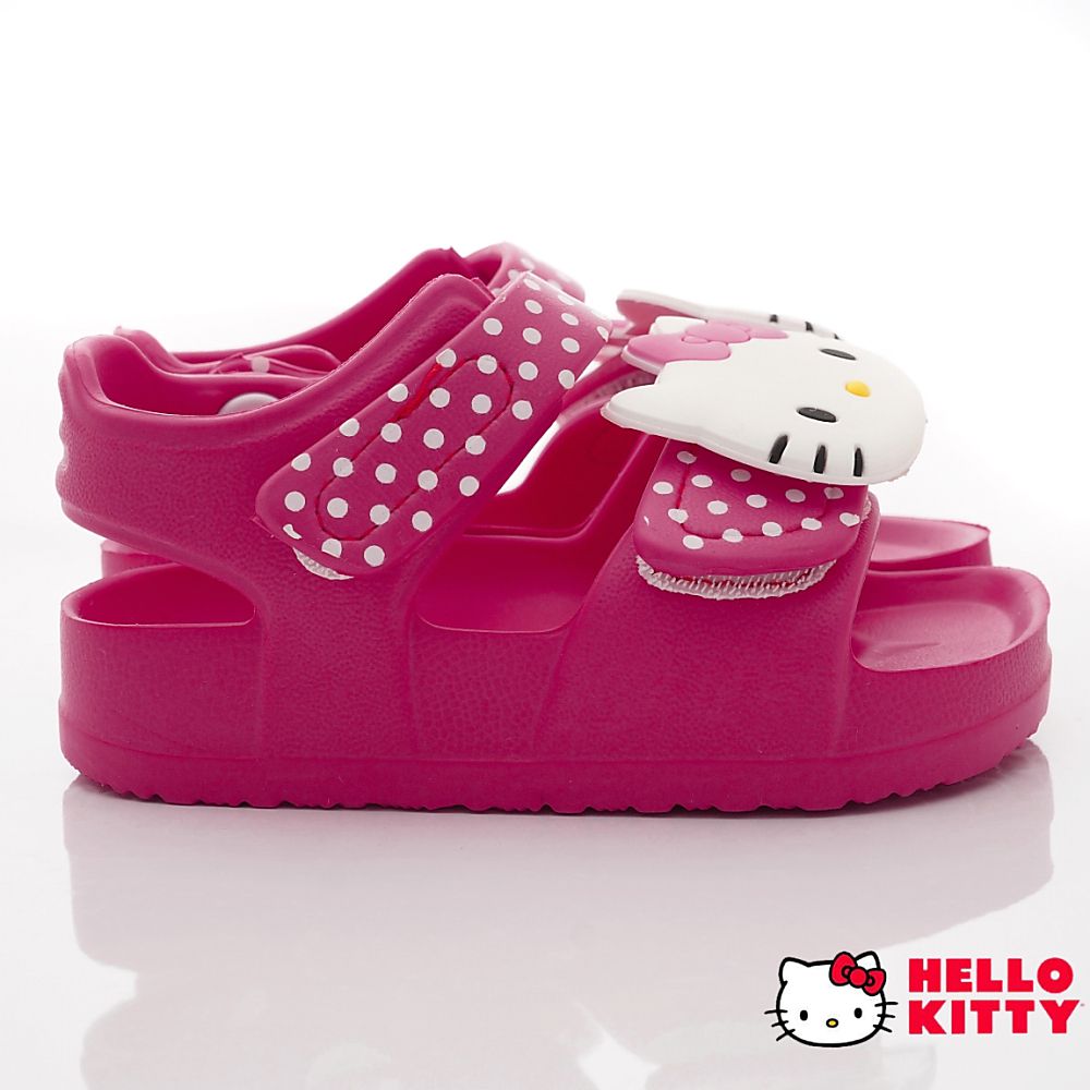 HELLO KITTY - 台灣製可愛凱蒂貓休閒涼鞋(中小童段)-桃紅