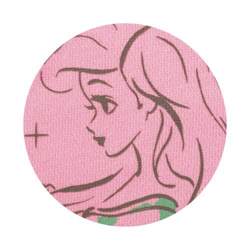 日本千趣會 - 迪士尼裏毛長T-小美人魚花朵-粉
