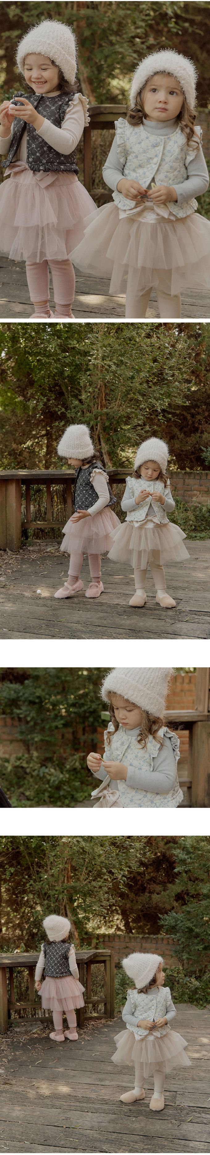 韓國 Puellaflo - 荷葉布邊小領長袖上衣-灰藍