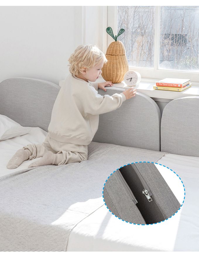 Alzipmat - 韓國 愛的城堡防撞墊+數字遊戲貼片組合 (單片灰色)