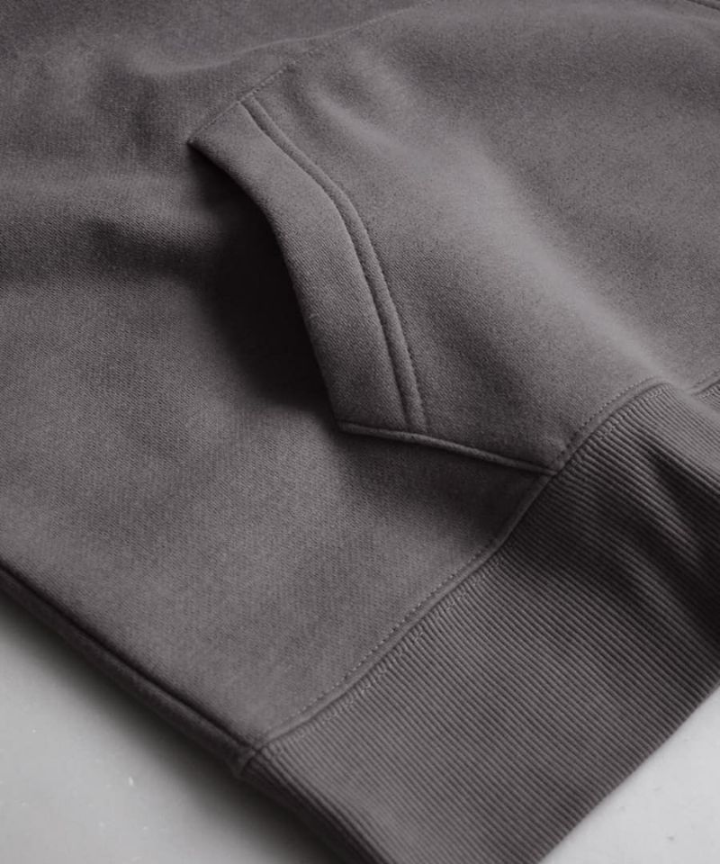 日本 zootie - 美國棉 保暖刷毛抽繩長袖帽T-灰卡其