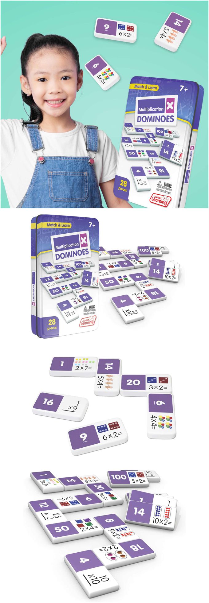 Junior Learning - 骨牌接龍遊戲-乘法