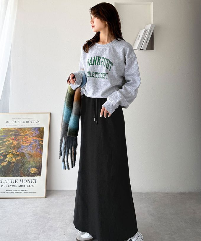 日本 Classical Elf - Java 華夫格舒適厚磅魚尾裙-淺灰