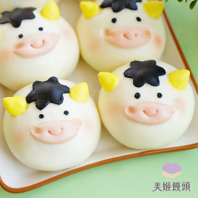 美姬饅頭 - 扭轉乾坤牛牛鮮乳紅豆包-50g*6顆