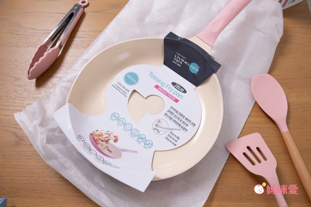 LIVING ART - 韓國人氣珍珠貝殼平煎鍋-28cm-人魚粉