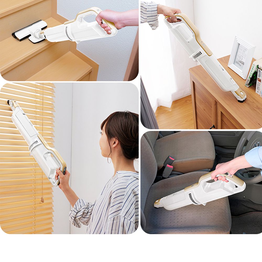 日本 IRIS OHYAMA - 輕鬆掃偵測灰塵無線吸塵器 IC-SLDCP6-金色