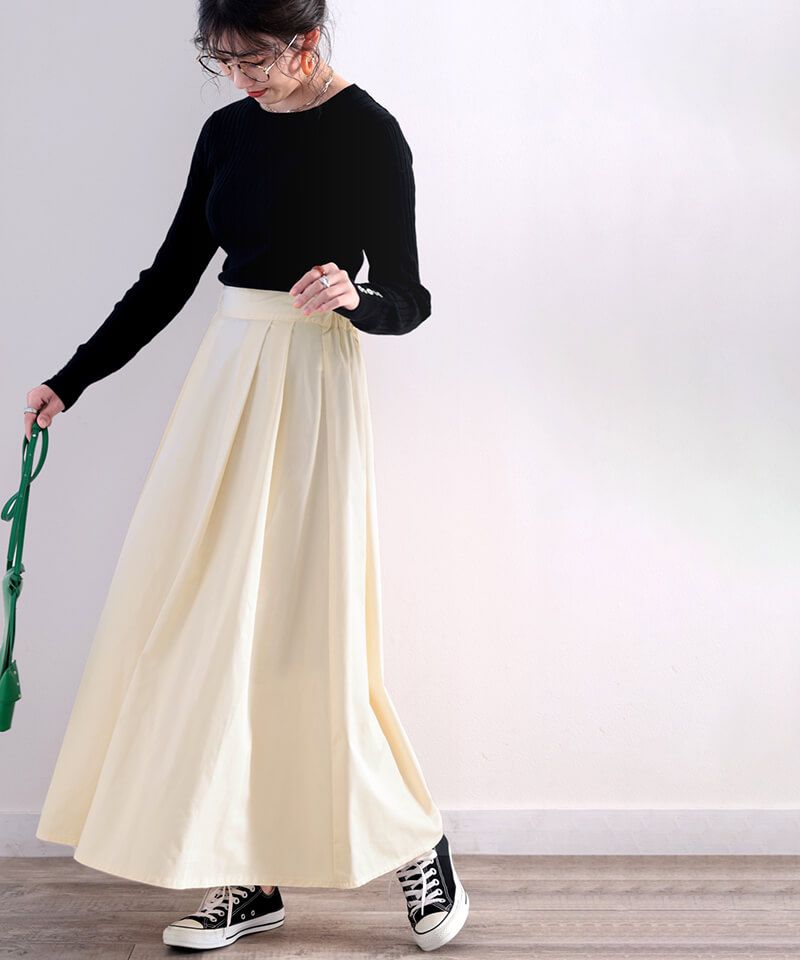 日本 Classical Elf - 修身剪裁垂墜感長裙-深卡其