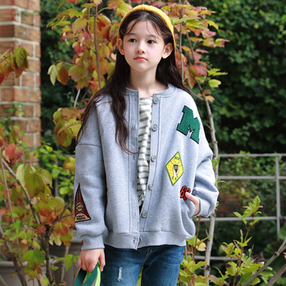 韓國 J KIDS - (內刷毛)單排釦外套