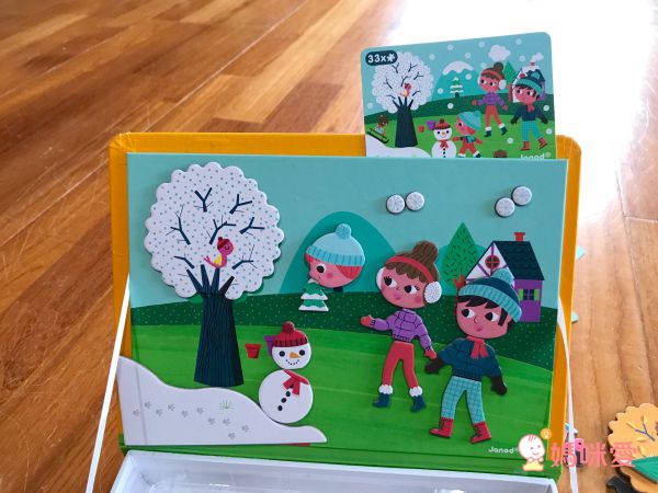 法國Janod - 【熱賣】磁鐵遊戲書-四季