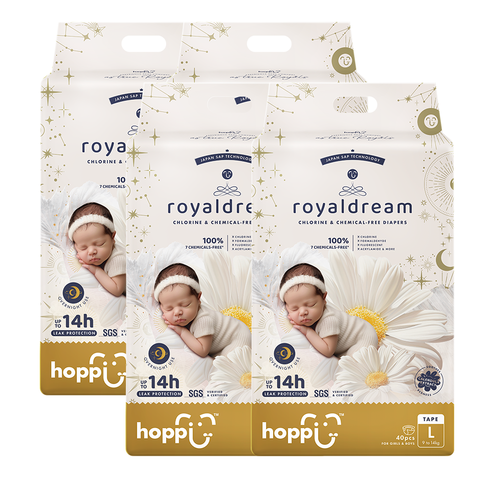 royaldream 皇家系列嬰兒尿布－黏貼型(L)－40片－4袋