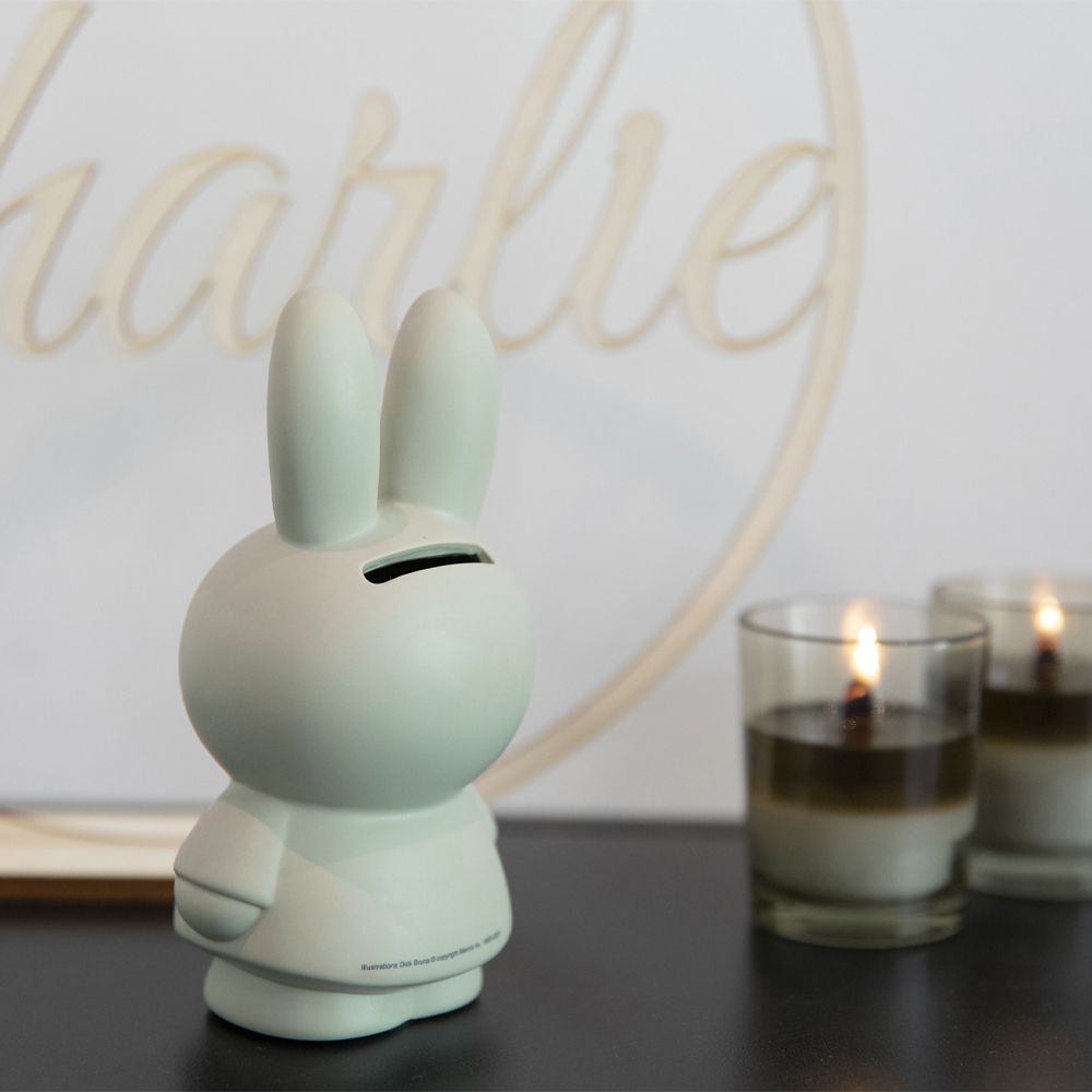 Miffy米菲兔公仔存錢筒(小號)-藍綠色