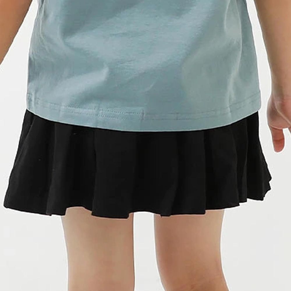 日本 devirock - 活力百搭素色口袋短裙-黑