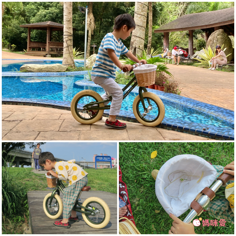 Chelston bikes - Mini Dutch 復古滑步車-復古紅-滑步車 x 1 , 手工編織竹籃 x 1 , 麻料內襯  x 1 , 3 歲以下專用ABS氣嘴蓋 x 1