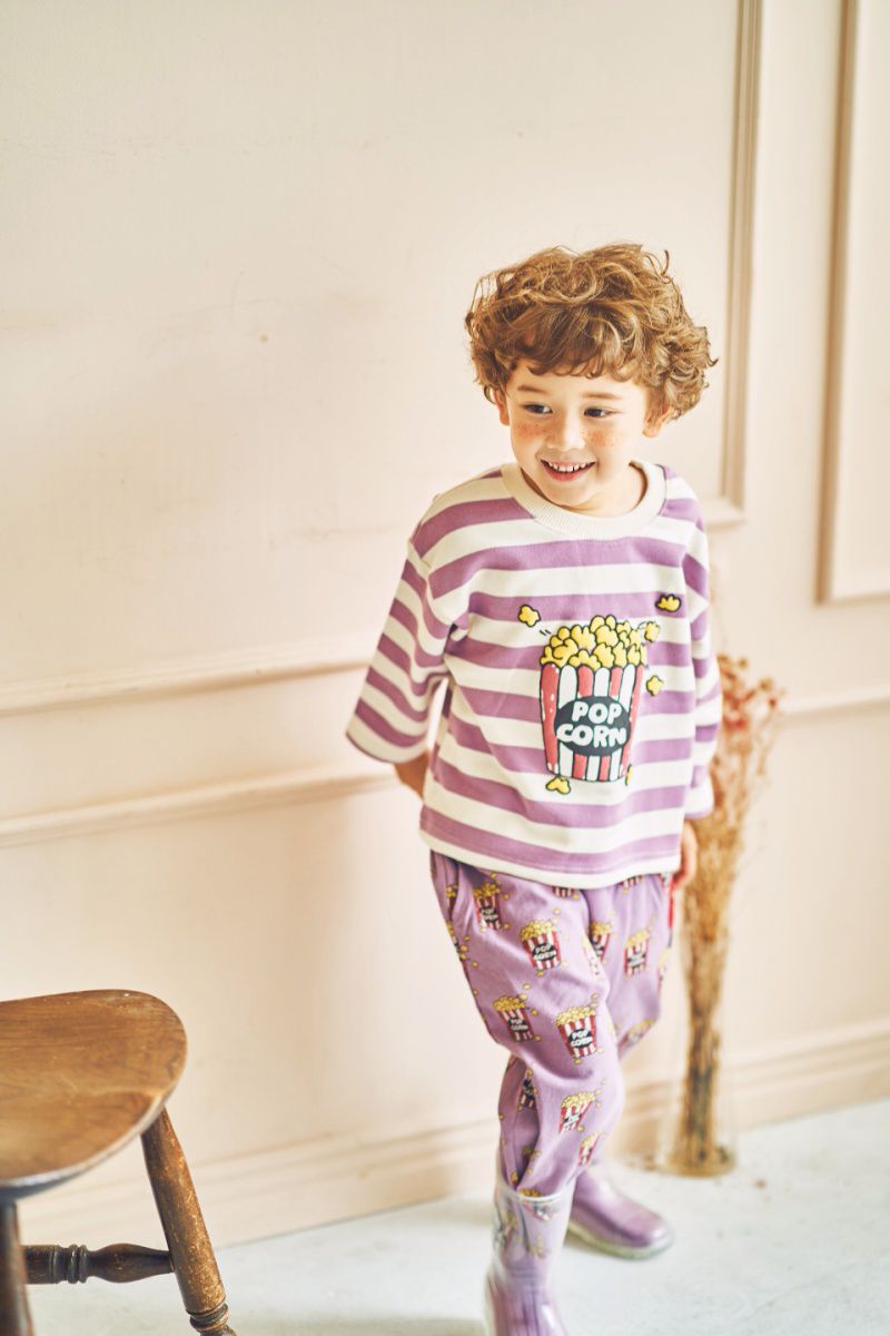 韓國 Mimico - 童趣圖案舒適彈力褲-爆米花