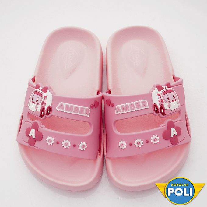 POLI輕量拖鞋(袋裝)POKS34013粉(中小童)-涼拖鞋-粉