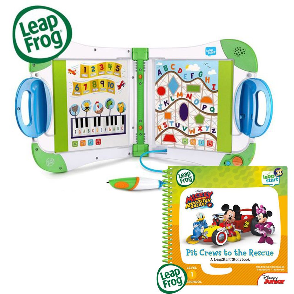 LeapFrog美國跳跳蛙 - LeapStart全英幼童行動學習機-新版(2歲以上適用)+米奇妙妙車隊-綠白