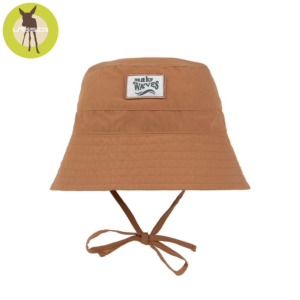 嬰幼兒抗UV海灘遮陽漁夫帽-磚橘