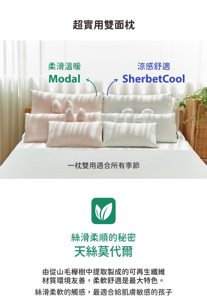 韓國 Hello HiZoo - 極度冰涼Sherbetcool 兒童涼感造型抗菌防蟎雙面枕/涼感枕/護脊/護頸枕 (熊耳)