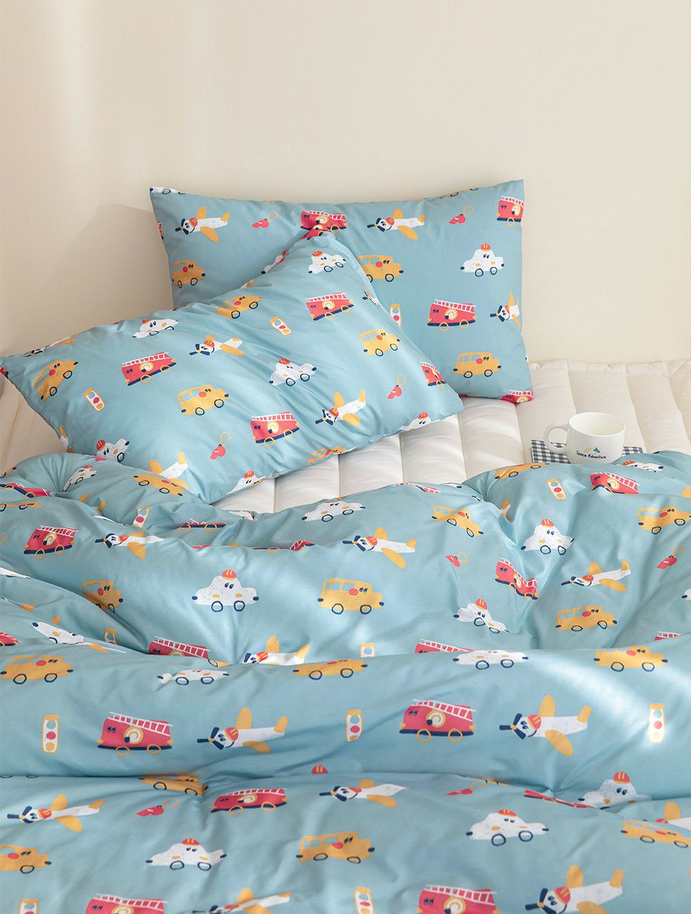 韓國 Maatila - (兒童款)可水洗M2全方位抗菌防蟎棉被-噗噗車車