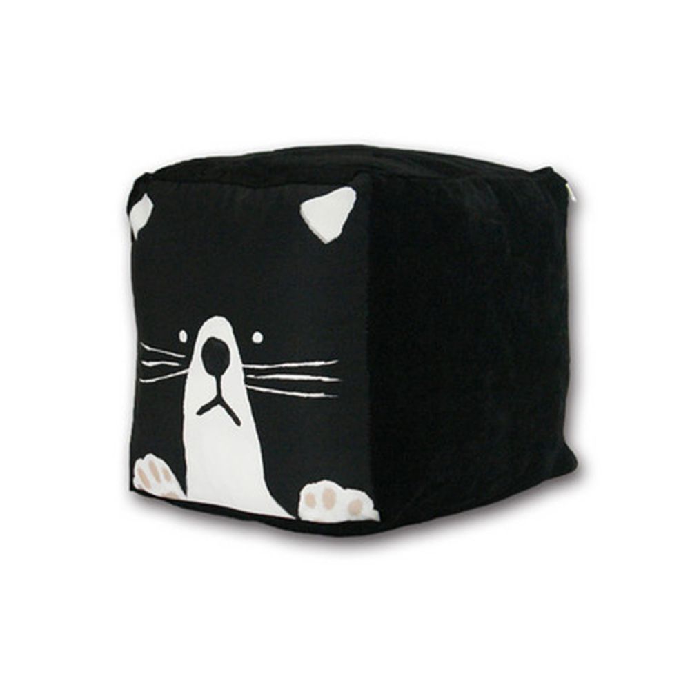 日本 TOYO CASE - 可愛動物 2way 棉被收納袋 / 抱枕-黑貓 (37x37x37cm)
