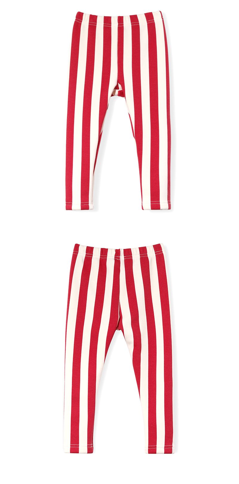 韓國 OZKIZ - (內刷毛)條紋聖誕老人套裝