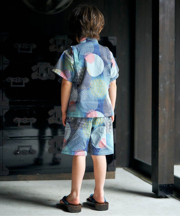 日本 apres les cours - 季節限量！清新可愛二件式甚平-彩虹西瓜-米白