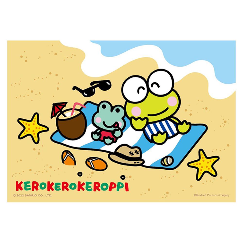 Kerokerokeroppi 大眼蛙 海灘日光浴拼圖108片