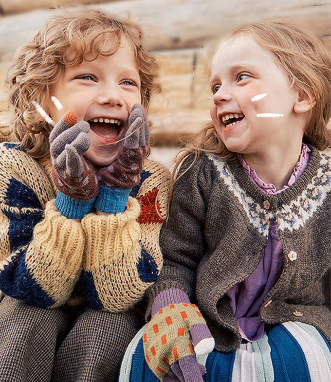 kocotree - 北歐風針織保暖手套-均碼 (淺紫)